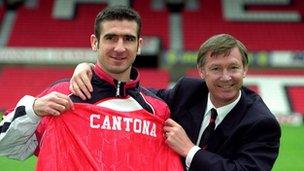 Eric Cantona and Sir Alex Ferguson