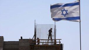 Construction site at a Jewish settlement