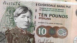 Clydesdale Bank £10 note