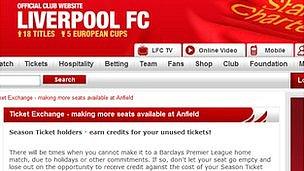 Liverpool FC ticket exchange website