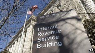 Exterior shot of Internal Revenue Service Building file picture