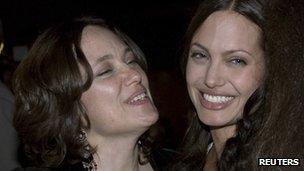 Angelina Jolie with her mother Marcheline Bertrand in 2001 file photo