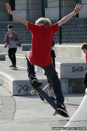 Skateboarder in Bristol