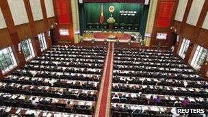 The opening ceremony of Vietnam's National Assembly 2013 Spring session in Hanoi on 20 May 2013