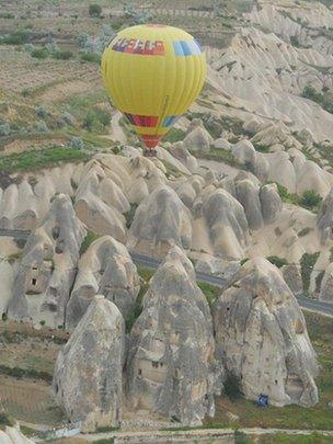 Balloon over Cappadocia