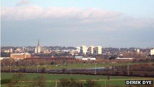 A view of Wakefield, West Yorkshire