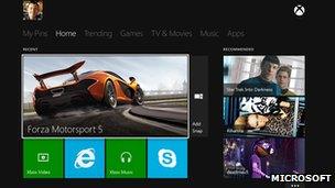 Xbox interface