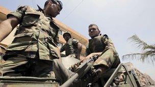 Lebanese solider in Tripoli, 21 May.