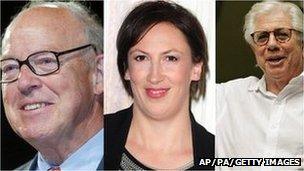 Hans Blix, Miranda Hart and Carl Bernstein