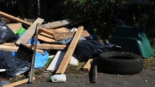 Fly-tipping, a generic image