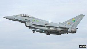 RAF Typhoon jet