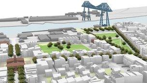 Artist's impression of refined Middlehaven plans