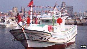 Undated handout photo released by Liuqiu fishing committee on 10 May 2013 shows the Guang Ta Hsin 28 fishing vessel in Liuqiu