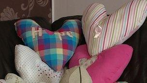 Heart pillows