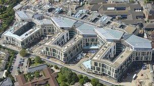 Aerial view of new hospital