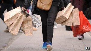 shopper on Oxford Street