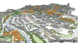 Artist's impression of Temple Meads Enterprise Zone