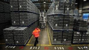 Warehouse at Molson Coors brewery