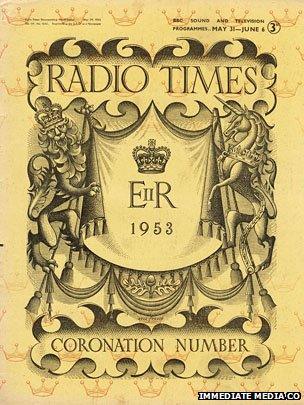 The cover of the Radio Times coronation edition