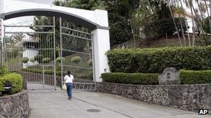 Entrance to property linked to Liberty Reserve