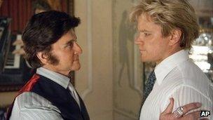 Michael Douglas and Matt Damon in Behind the Candelabra