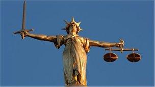 Lady Justice statue at the Old Bailey