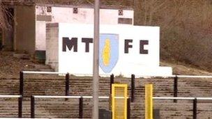 Merthyr Tydfil Football Club stand