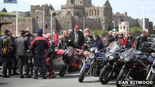 Visitors at the Isle of Man TT festival