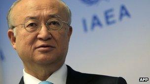 Yukiya Amano at IAEA headquarters in Vienna (3 June 2013)