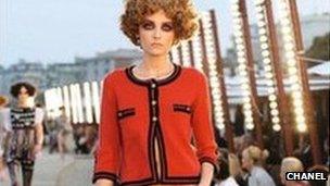 Model showing Chanel fashion