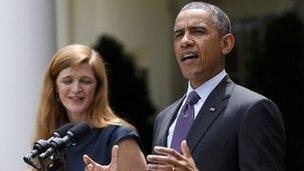 Samantha Power and Barack Obama