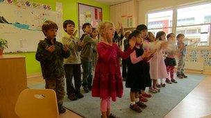 Children at Presidio Knolls School