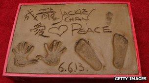 Jackie Chan's hand and footprints