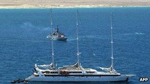 Le Ponant pictured in April 2008 after the hostages were released
