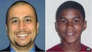 George Zimmerman and Trayvon Martin composite picture