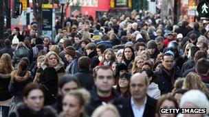 Shoppers on Oxford Street