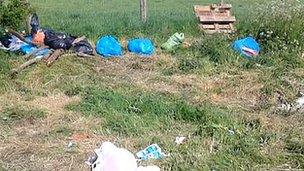 Rubbish at Appleby Horse Fair