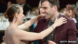 Sarah Paulson and Zachary Quinto