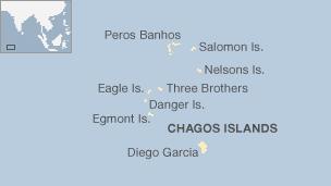 Map showing the Chagos Islands