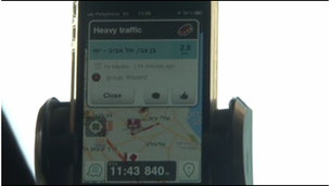 Waze on a smartphone