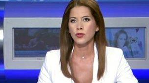 Olga Psaridou, on screen for ERT