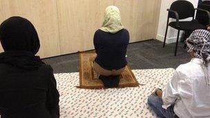 Muslim women praying