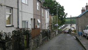 Street in Y Felinheli where the party was held