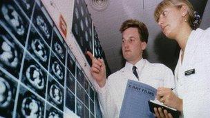 Doctor with tie and white coat