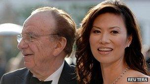 Rupert Murdoch and his wife Wendi Deng