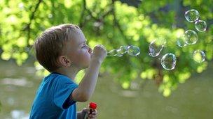 Blowing bubbles