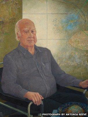 Portrait of Prof Peter Higgs by Victoria Crowe