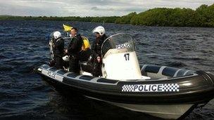 Police boat patrols Lough Erne