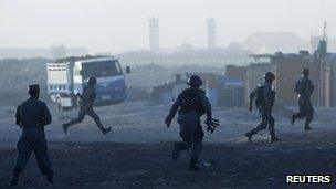 Afghan troops tackle militants near Kabul airport