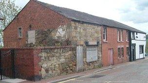 A rear view of the Holly Bush Inn